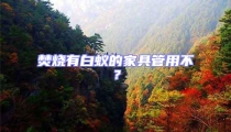 焚燒有白蟻的家具管用不?