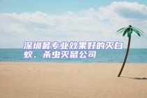 深圳最專業效果好的滅白蟻、殺蟲滅鼠公司