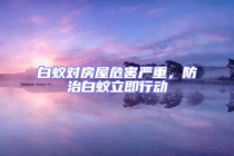 白蟻對房屋危害嚴(yán)重，防治白蟻立即行動