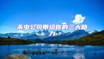 殺蟲公司帶給你的三大助力