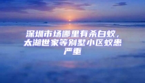 深圳市場哪里有殺白蟻,太湖世家等別墅小區蟻患嚴重
