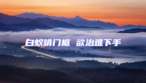 白蟻啃門框 欲治難下手