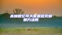 殺蟑螂公司大家最佳滅蟑螂方法教