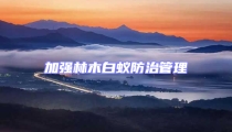 加強林木白蟻防治管理