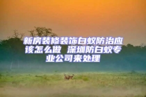 新房裝修裝飾白蟻防治應該怎么做 深圳防白蟻專業公司來處理