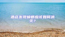 酒店發(fā)現(xiàn)蟑螂應(yīng)該如何消滅?