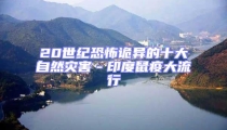 20世紀恐怖詭異的十大自然災害-印度鼠疫大流行