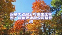 深圳滅老鼠公司哪里比較多?深圳滅老鼠公司排行榜