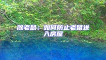 除老鼠:如何防止老鼠進入房屋