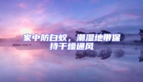 家中防白蟻,潮濕地帶保持干燥通風