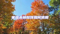 家庭殺蟑膠餌如何使用