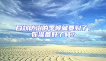 白蟻防治的季候就要到了,你準(zhǔn)備好了嗎?