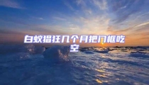 白蟻猖狂幾個月把門框吃空