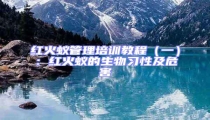 紅火蟻管理培訓教程(一):紅火蟻的生物習性及危害