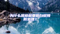 為什么裝修前要做白蟻預(yù)防處理？