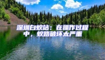 深圳白蟻站:在操作過程中,蟻路破壞太嚴重