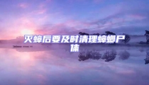 滅蟑后要及時清理蟑螂尸體